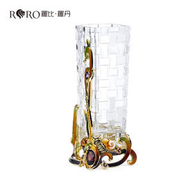 【彼达思】罗比罗丹平安吉祥小花插创意田园风珐琅彩小花瓶居家装饰摆件送礼办公室玻璃花插