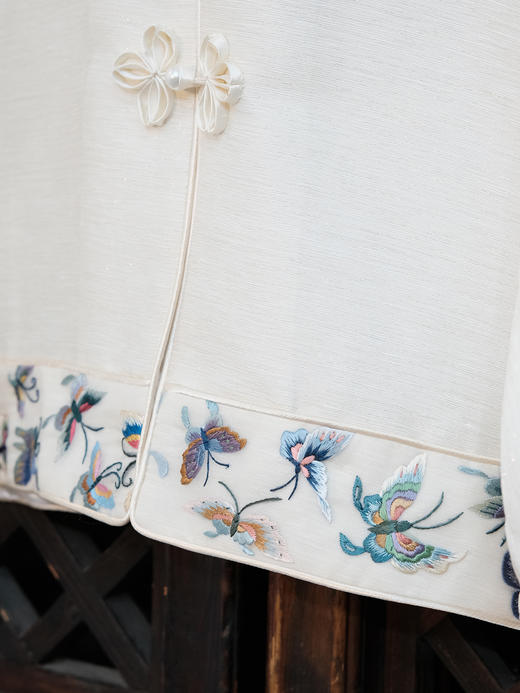 盛唐牡丹|丝麻百蝶手绣外套 商品图4