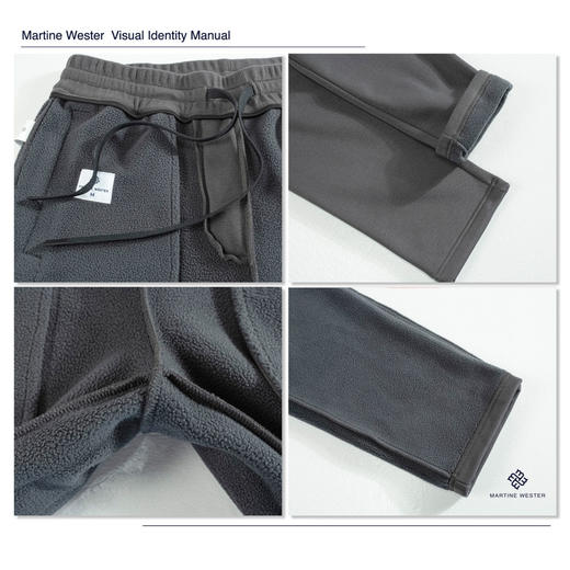 Martine Wester男直脚口抓绒裤11115185； 采用抓绒针织面料 商品图4