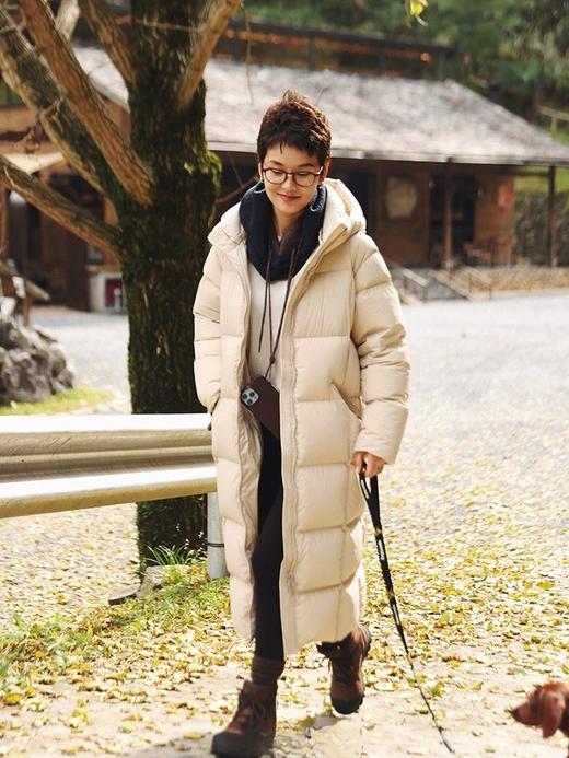 Martine Wester女密可柔面料加长款可脱卸领连帽鹅绒服11383833 商品图5