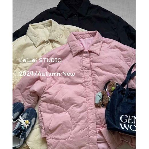 2025新品  蕾蕾同款【沦陷的云朵~】云感polo领纯色慵懒感减龄保暖棉服外套 商品图0