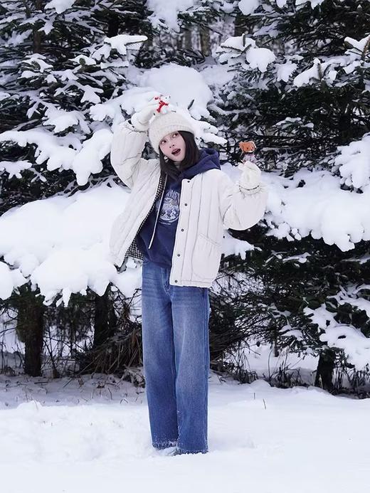 浮生八记/24D183/可拆卸毛领系带正反两穿软糯短款羽绒服 商品图3