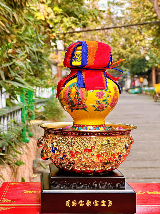 摆件聚宝盆镀金花丝镶嵌珐琅彩摆件送礼乔迁生日商务伴手礼聚宝盆大号摆件 商品图6