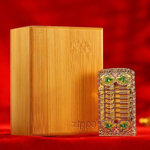 ZIPPO打火机DIY窄机套壳如意小算盘防风男士金色国潮风 JCZ 商品图4