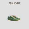ROMI STUDIO“经典复古”丝光牛反绒拼头层牛皮平底阿甘鞋 24SSS186 商品缩略图1