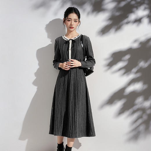 奢姿2025年春季新款大码女装针织拼接套装胖妹妹温柔休闲风两件套9843991778 商品图1