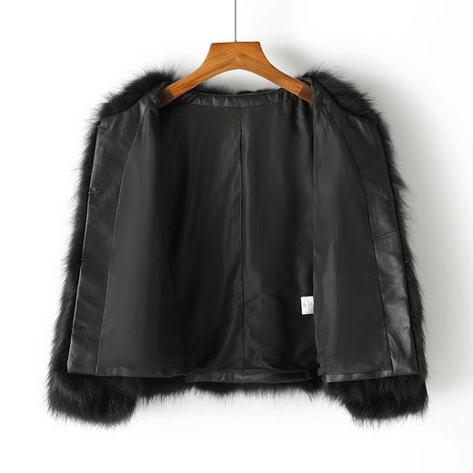 丁摩 秋冬季新款狐狸毛皮草外套女皮毛一体毛毛大衣时尚短款5ZF-10521 商品图2