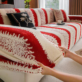 新年红色喜庆沙发套罩 全包万能防猫抓弹力保护罩