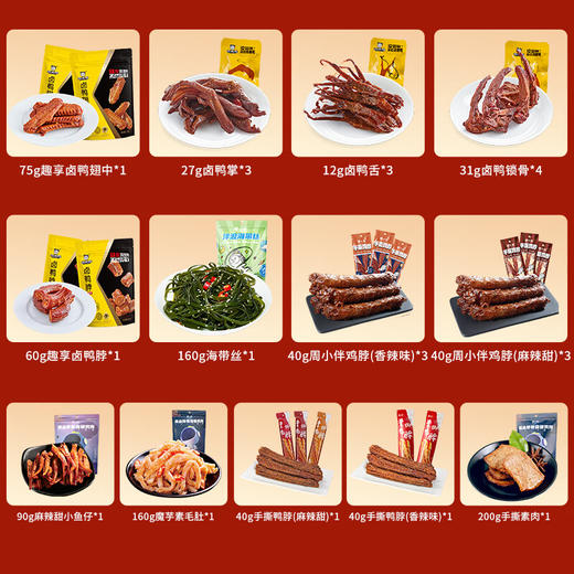 周黑鸭_零食礼包【锦上添花礼盒】 商品图3