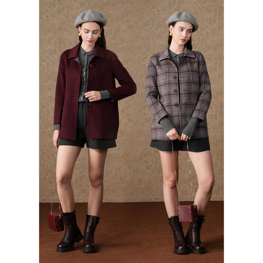 乔万尼新品绵羊毛大衣H版型短款双面尼EI4B592 商品图4