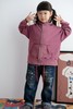 2025春季DD同款日系小众儿童复古水洗做旧贴布57连帽卫衣拉链外套 商品缩略图0