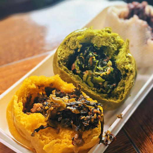 【小额娘】山药芝麻豆沙包/南瓜玉米高菜包/麻油青菜香菇包 （2盒起售周六不发货）） 商品图9