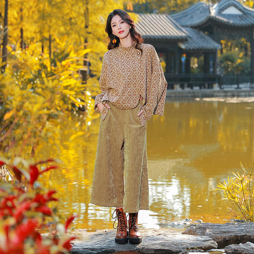 秋冬套装 | 东隅灯芯绒阔腿裤  | 现货加急发 商品图2