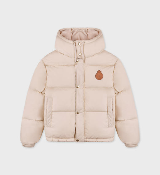 Sporty & Rich - Crown Puffer Jacket - Champagne Tan - 女装 - 夹克 - 香槟色 商品图0
