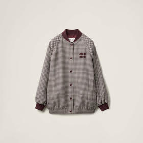MIU-C 格纹羊毛夹克外套