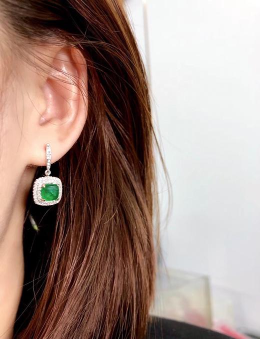 2.65ct糖塔祖母绿耳坠 商品图4