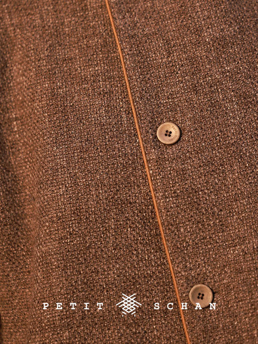 PETIT SCHAN小闪 CLO#704 The golden days 鎏金岁月 羊毛亚麻新中式外套 商品图6