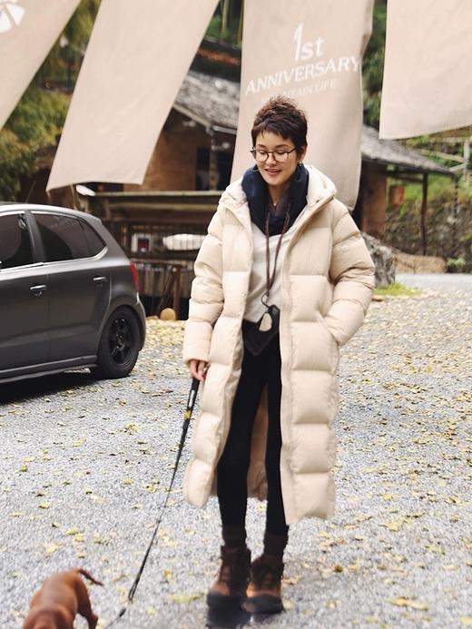 Martine Wester女密可柔面料加长款可脱卸领连帽鹅绒服11383833 商品图4