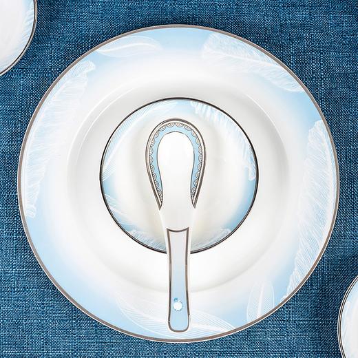 唐惠餐具套装16头中式素雅风唐山骨瓷碗盘餐具整套家居实用 白玉丹青 白玉丹青16头 16头 商品图2