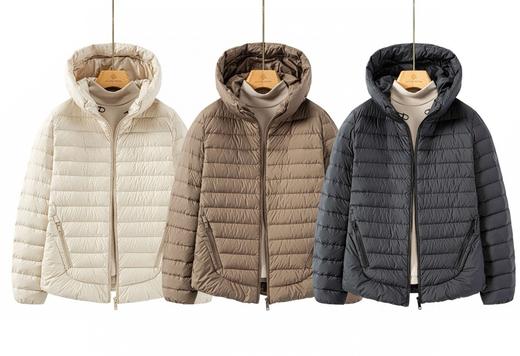 Martine Wester  女密克柔超高密度无胆防绒羽绒面料薄款连帽鹅绒服11383851 商品图0