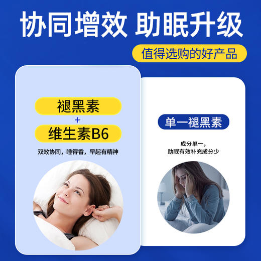 【蓝帽认证 改善睡眠】京都安顺堂褪黑素胶囊 褪黑素+维生素B6 享受好睡眠 60粒/瓶 商品图3