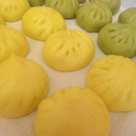 【小额娘】山药芝麻豆沙包/南瓜玉米高菜包/麻油青菜香菇包 （2盒起售周六不发货）） 商品图1