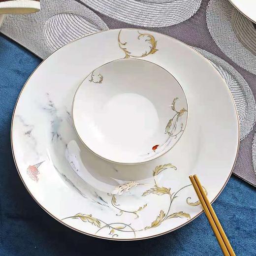 唐惠唐山骨瓷餐具整套18头中式家用饭碗盘勺子碗筷餐具整套 秋思 商品图5