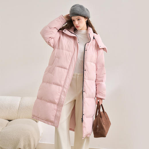 85%鸭绒长款羽绒服女冬季高级感加厚韩系面包服过膝保暖外套V0032997 商品图2