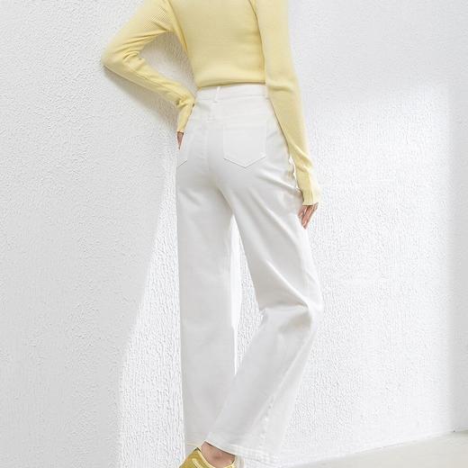 【高货rg】全新升级【铂金会员183/天猫239/差价56】(65654) 洛诗琳米白色牛仔直筒裤2025春季高腰宽松九分阔腿裤女 商品图4