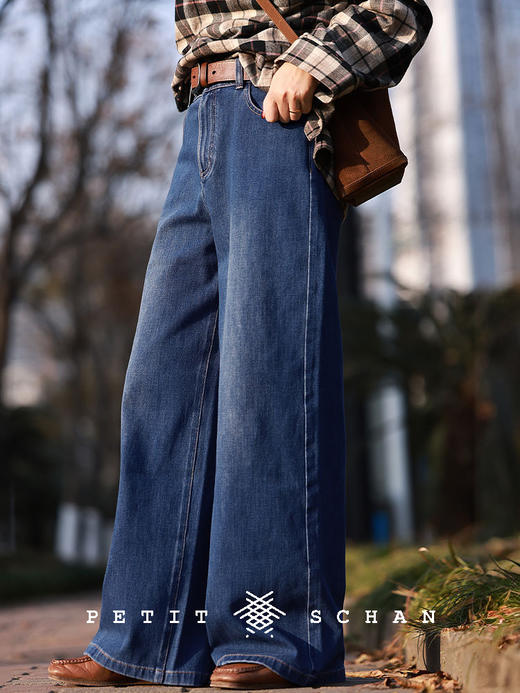 PETIT SCHAN小闪 CLO#703 Jelly jeans 果冻牛仔 黑科技四面弹棉莱卡混纺直筒牛仔裤 商品图4