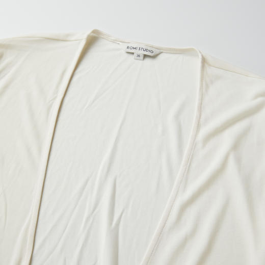 ROMI STUDIO”法式简约“环保纤维V领垂坠感系带凉感针织开衫T3791 商品图2