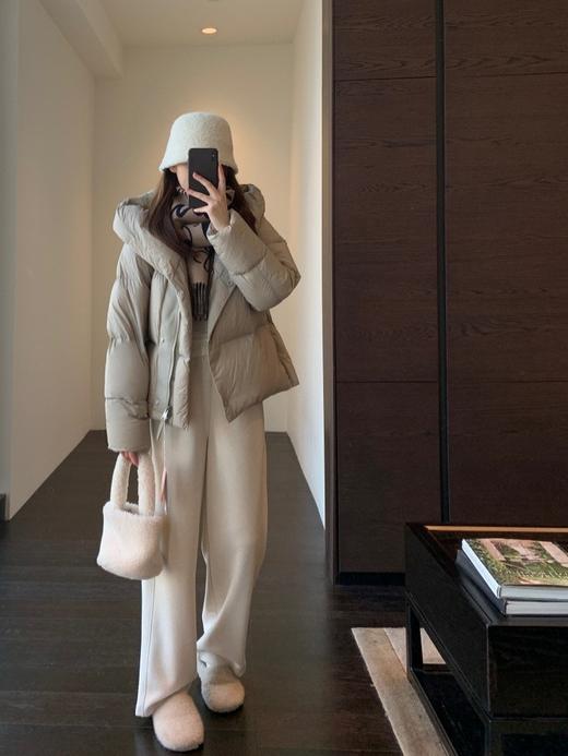 【北极圈羽绒服 柜上1W】保暖三星95白鸭绒泡芙羽绒服短款连帽女24秋冬新款！ 商品图0