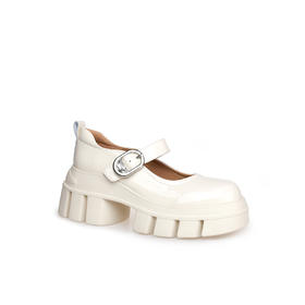 豪麟名鞋奥莱迪嘉女鞋玛丽珍鞋牛移膜革DJHJA51WS002白色  原价1660元