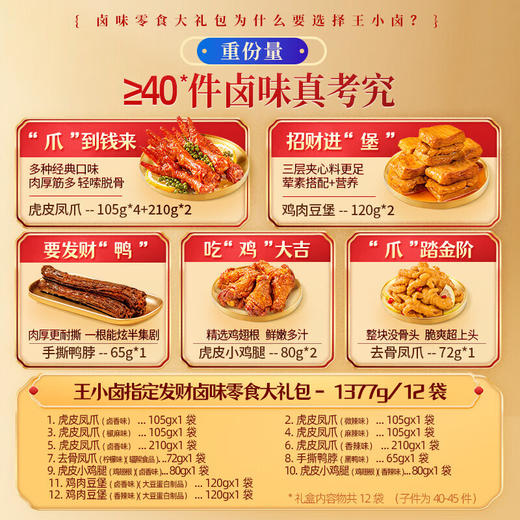 王小卤指定发财新年卤味礼盒1377g 商品图5