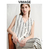 VIMAGE纬漫纪时尚通勤收腰V领显瘦马甲无袖上衣2025春季新款V2303913 商品缩略图2