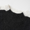 ROMI STUDIO 软糯羊驼毛黑白撞色圆领针织毛衣针织衫R29M117 商品缩略图1