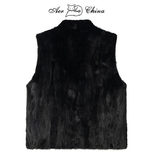丁摩 冬季新款皮草外套女水貂毛双面穿马甲背心貂皮大衣年轻款5ZF-10520 商品图2