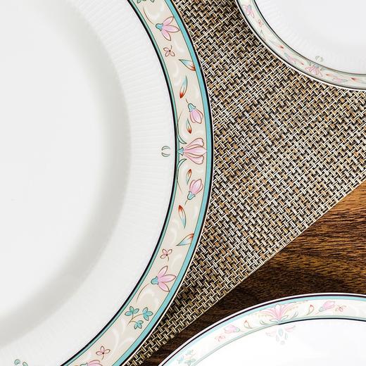 唐惠 碗 碗碟套装家用饭碗盘子勺子骨瓷餐具套装30头中式碗盘釉上彩浮雕工艺烟花三月家居实用礼品餐具 餐具 商品图7