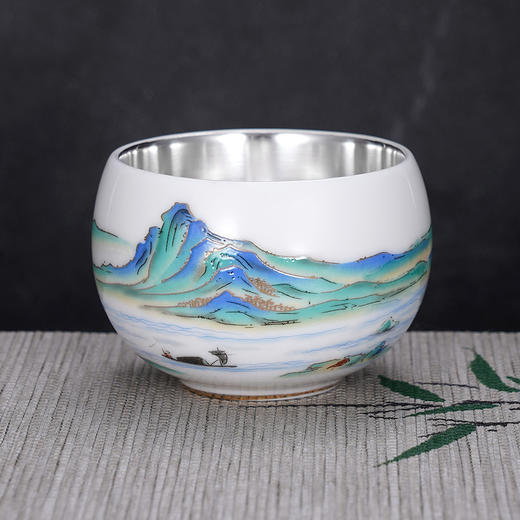 子佩集S999银【空山静】茶具【JLT018】纯银茶杯摆件2412 商品图2