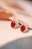 0.6ct刻面红宝石耳钉 商品缩略图2