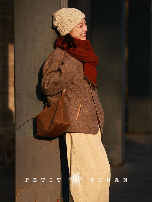 PETIT SCHAN小闪 CLO#704 The golden days 鎏金岁月 羊毛亚麻新中式外套 商品图4