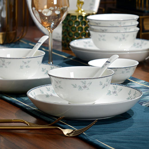 唐惠餐具整套29头现代轻奢唐山骨瓷碗盘餐具套装乔迁搬家礼物遇见 遇见 29头 商品图2