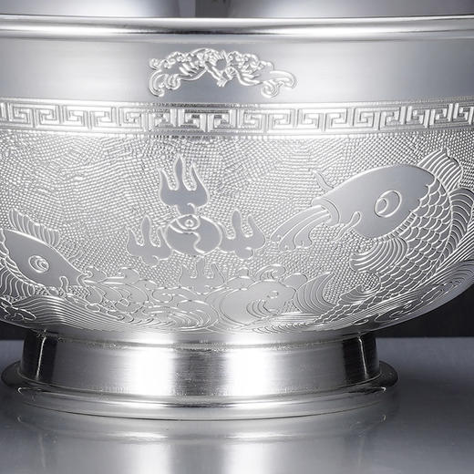 子佩集S999银【福鱼临门】碗摆件【FS022】纯银餐具2412 商品图6