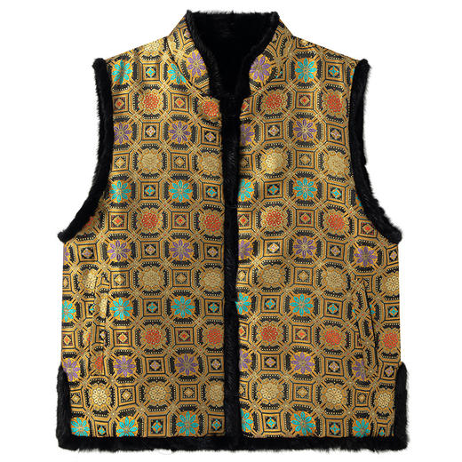 丁摩 冬季新款皮草外套女水貂毛双面穿马甲背心貂皮大衣年轻款5ZF-10520 商品图5