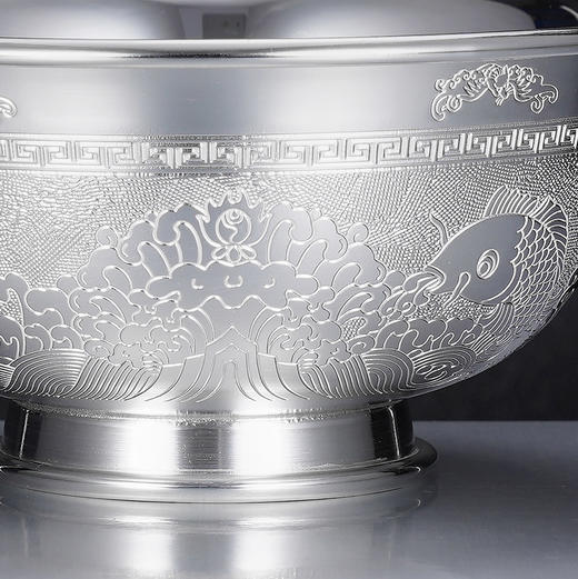 子佩集S999银【福鱼临门】碗摆件【FS022】纯银餐具2412 商品图4