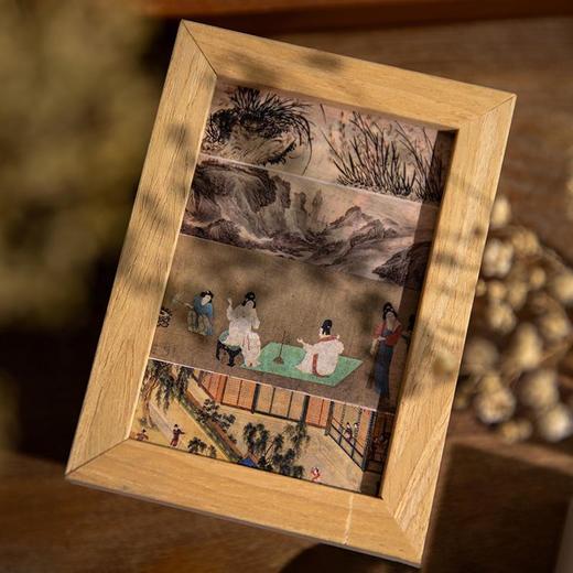 言己中国名画系列和纸胶带复古文艺手帐装饰留言素材贴画 3米24款 商品图2