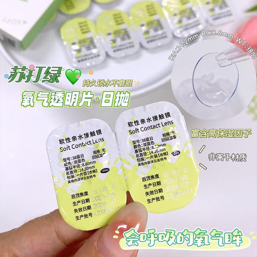 【日抛】winni新品上市 透明片直径14.2 2片/盒  10片/盒（度数不同请拍两盒） 商品图3