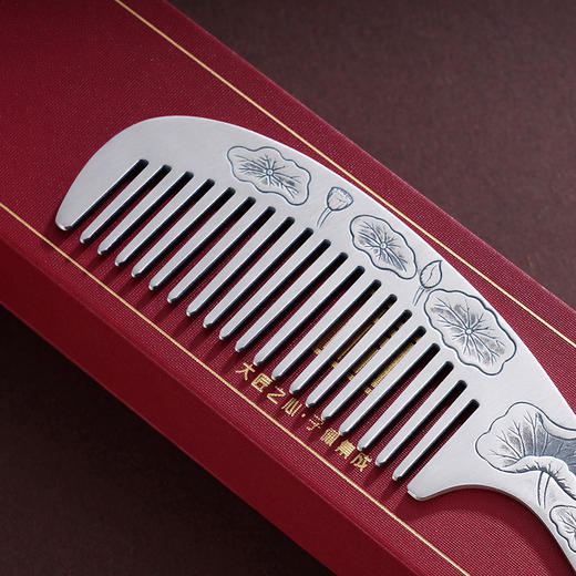 子佩集S999银【莲池墨染】梳子【YH06402003-6】纯银2412 商品图6