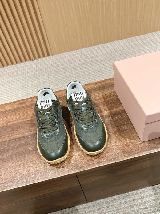 缪缪2025ss春夏新款饼干鞋阿甘鞋休闲运动鞋底厚：约4.5cm（HC） 商品图3