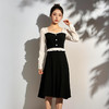 奢姿春季新款大码女装洋气法式裙子胖妹妹赫本风方领连衣裙9951820653 商品缩略图2
